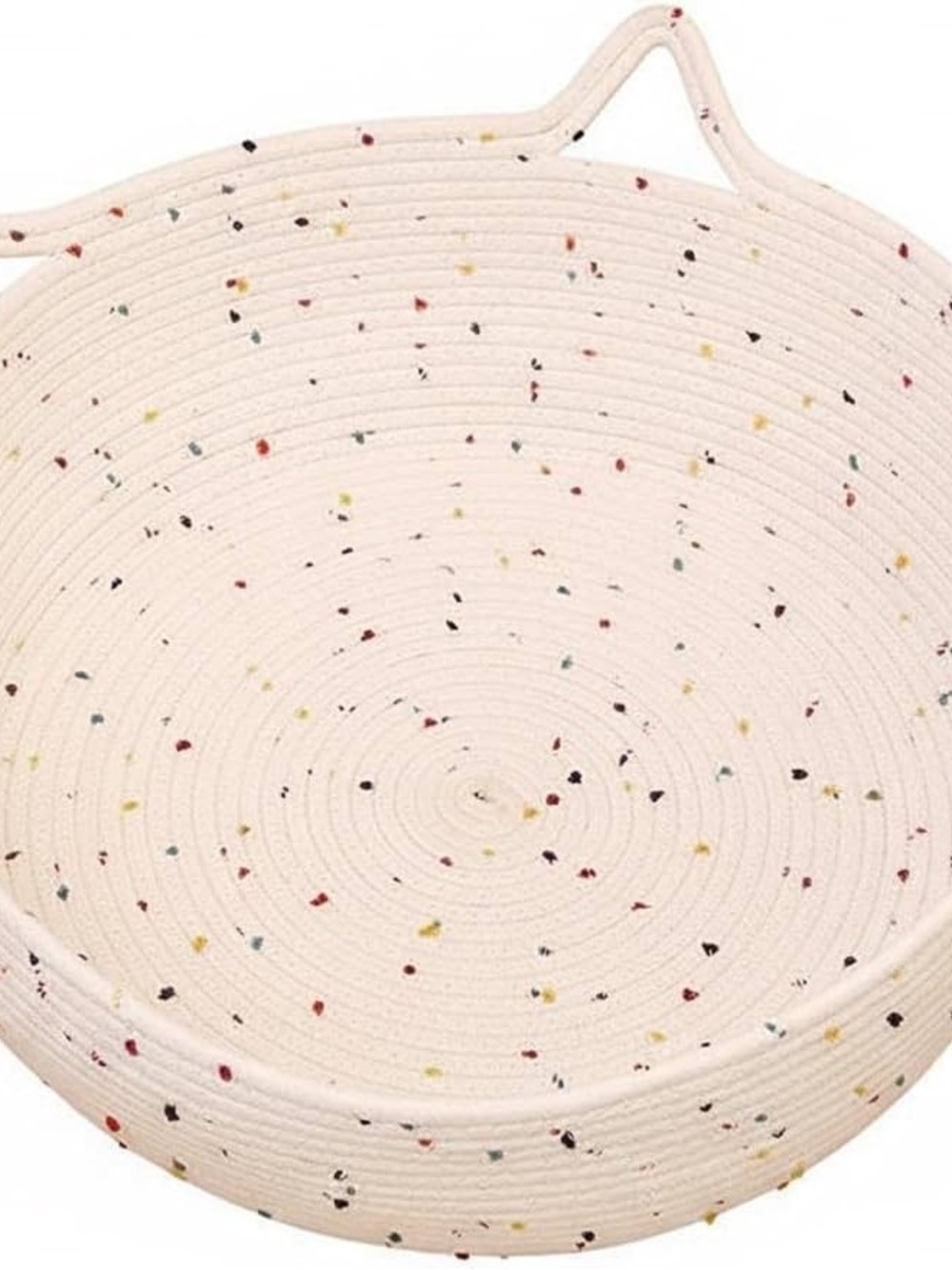 Cream Confetti Rope Storage Basket - Home Accents